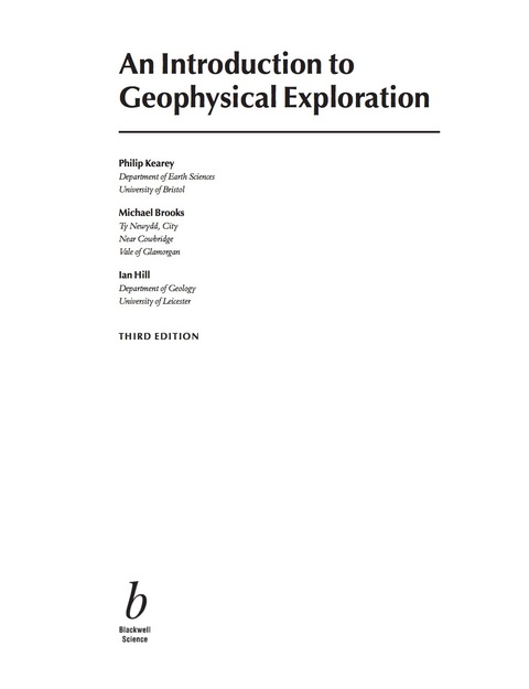An Introduction to Geophysical Exploration